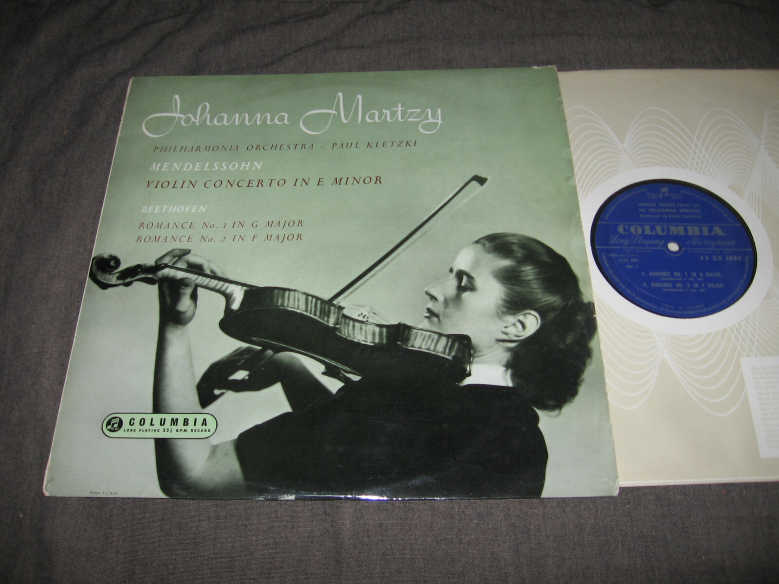 その他 LP Johanna Martzy, Philharmonia Orchestra, Kletzki  33CX1497 ANGEL US Vinyl /00260 33CX 1497 ed1 B/S Johanna Martzy: Mendelssohn: Violin