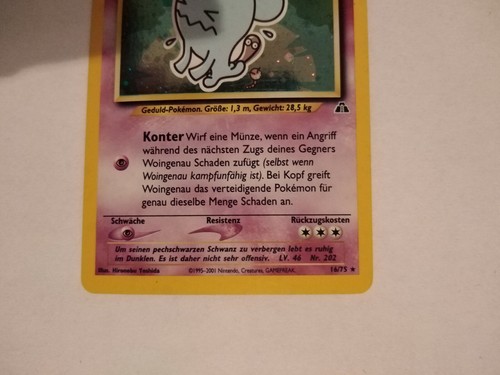Pokemon Karte Woingenau Holo - Neo Entdeckung - Near Mint