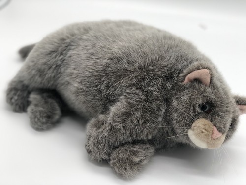 Dakin Applause Duchess Cat Plush Fat Lazy Gray Lying Soft 11