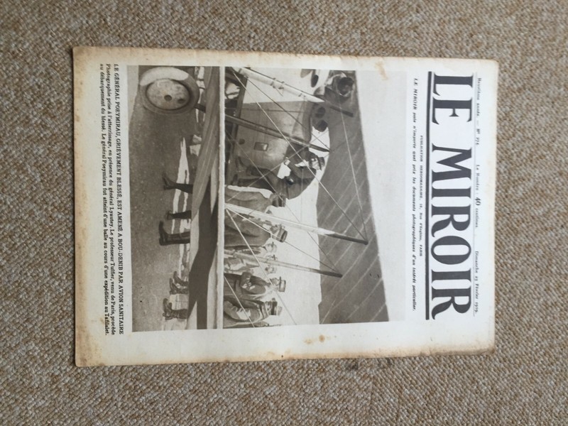 Journal Le Miroir 274 23 Fevrier 1919 General Poeymirau Blesse Bou Denis 1
