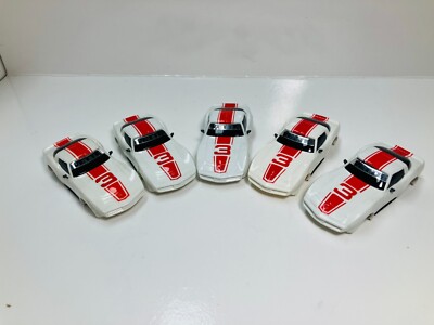 TYCO ( 5 ) NOS CORVETTE Body White/Red #3   ~ BRAND NEW ~ use on AFX, AURORA, HO
