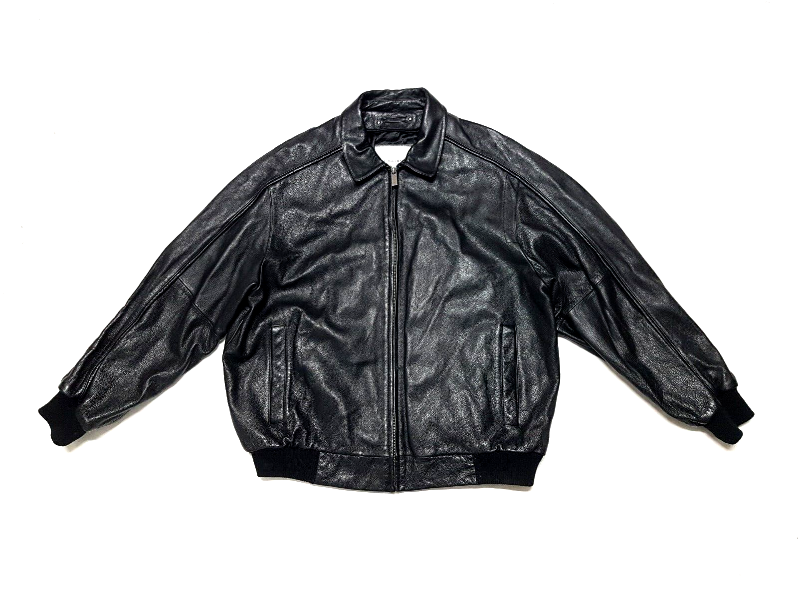 a*2様 stjohn'sbay leather bomber jkt old Vintage St. Johns Bay Men's Black Leather Bomber Jacket Size
