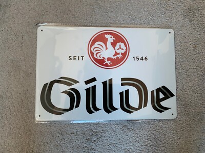 Blechschild Bier Gilde  Pils 20x30cm Vintage Schild Brauerei Hannover Werbung