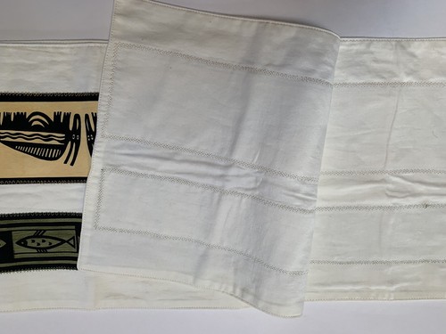 Table Runner 12 x 56 Alaska design fish buffalo rectangular quilted