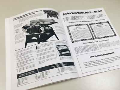 FOLEY BELSAW 804 684 JOINTER PLANER MOLDER OWNERS OPERATORS MANUAL w PARTS VIEWS