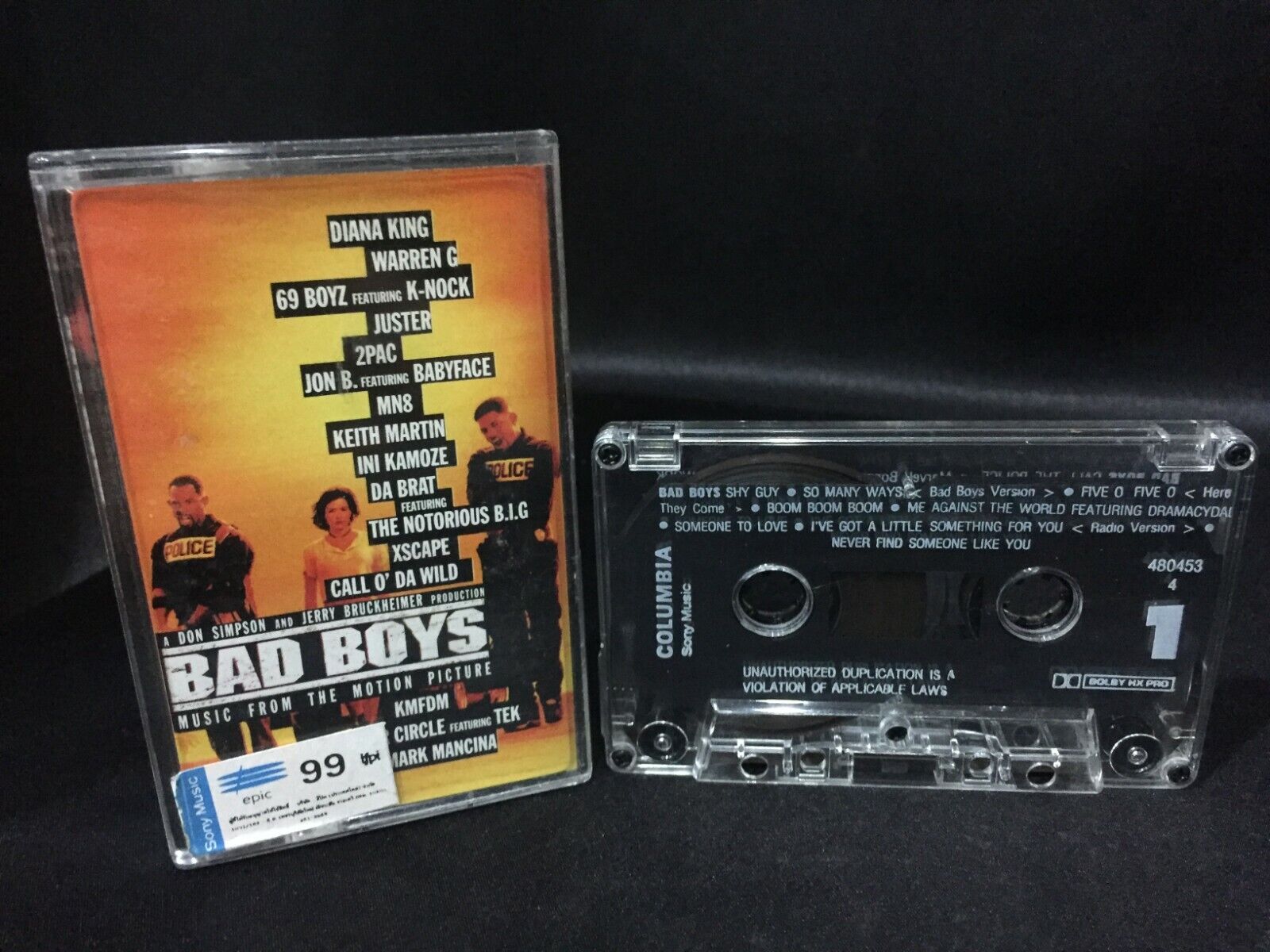 Bad Boys Motion Picture Soundtrack Cassette Tape (1995) 2Pac Bad Boys Motion Picture Soundtrack Cassette Tape (1995) 2Pac