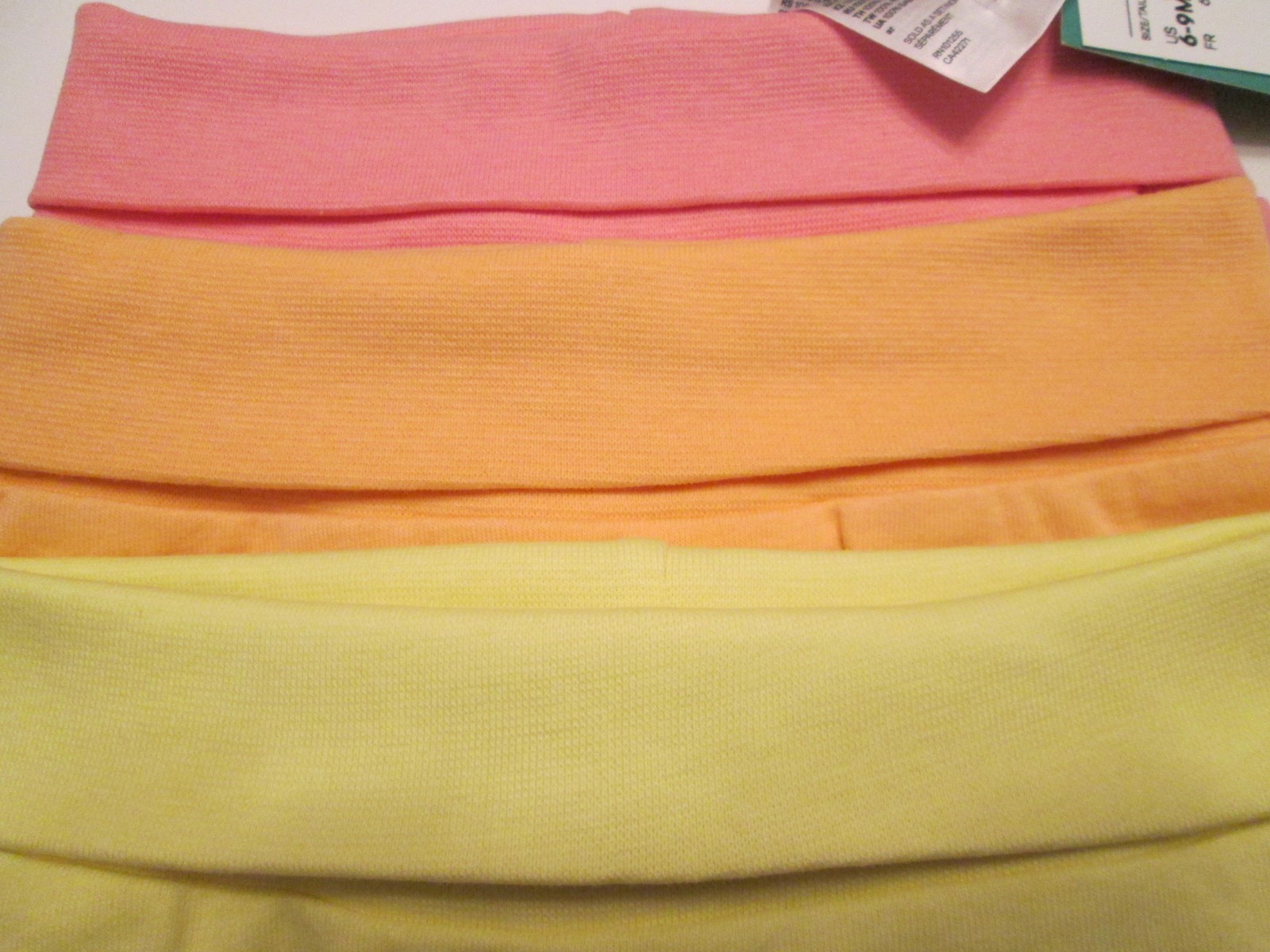 3pc H & M Infant Girls Pastel Pants Leggins Sz 6-9M