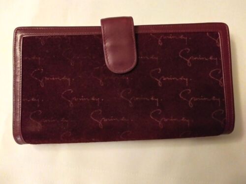 VINTAGE GIVENCHY SIGNATURE LOGO BURGUNDY FOLDOVER WALLET MADE IN SPAIN VGC