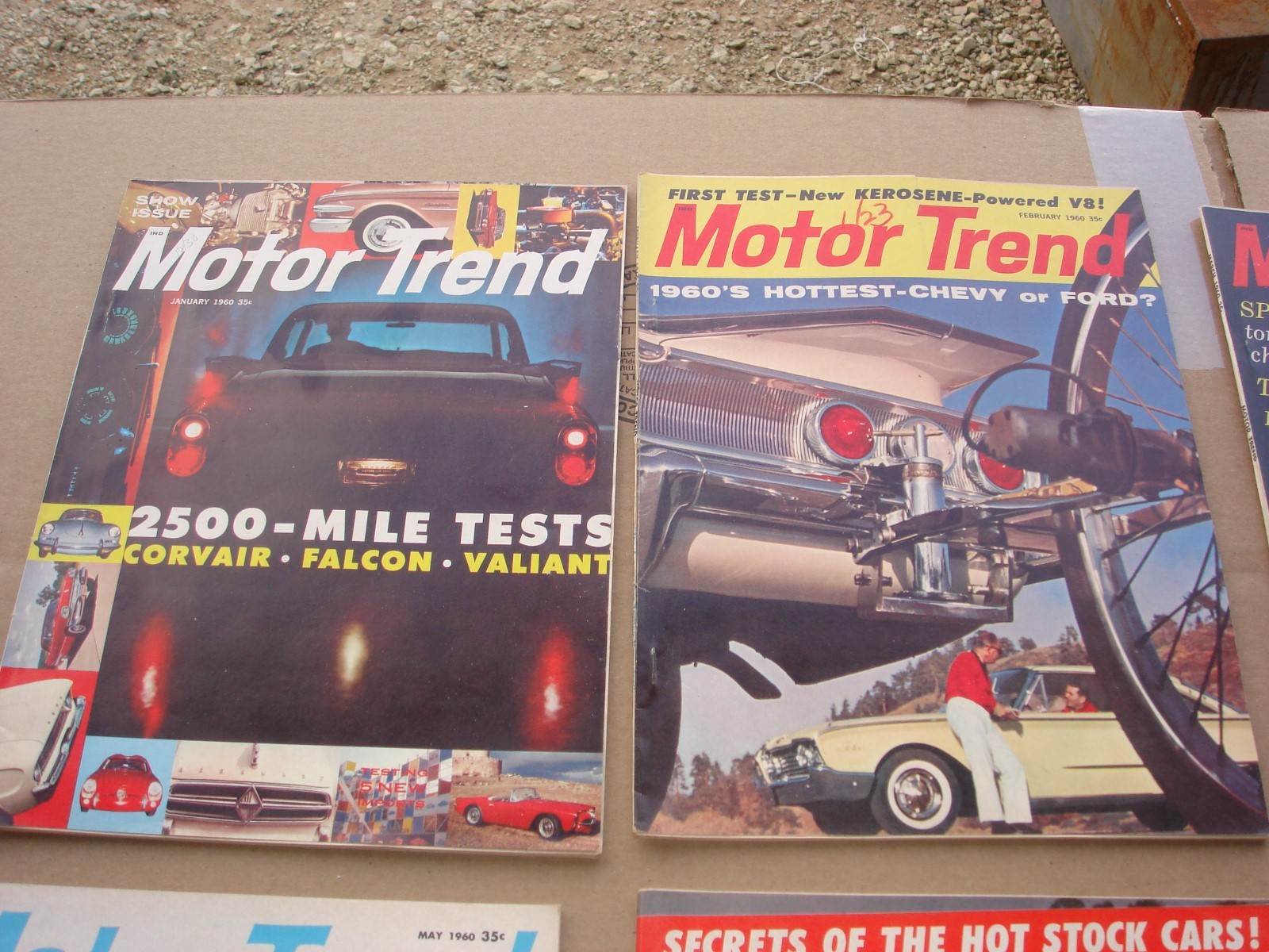 Lot of 12 VINTAGE 1960 MOTOR TREND CAR MAGAZINE Complete Year Chevy Ford Mopar