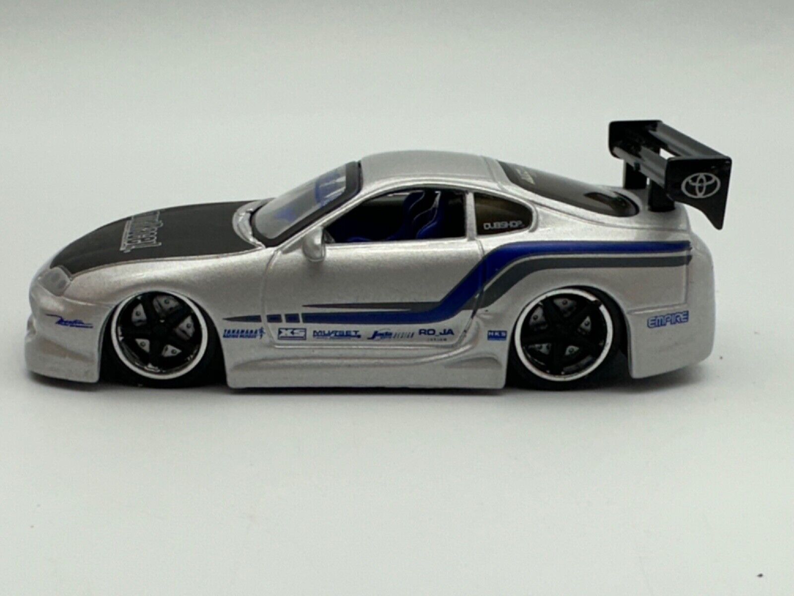 Jada Toys Diecast Import Racer Toyota Supra, Silver, 1:64 Jada Toys Diecast Import Racer Toyota Supra, Silver, 1:64