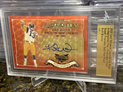 2022 LEAF SUPER VIBRANCE GOLD RED PROOF 1/1 BGS SLAB AUTO KURT WARNER AUTOGRAPH