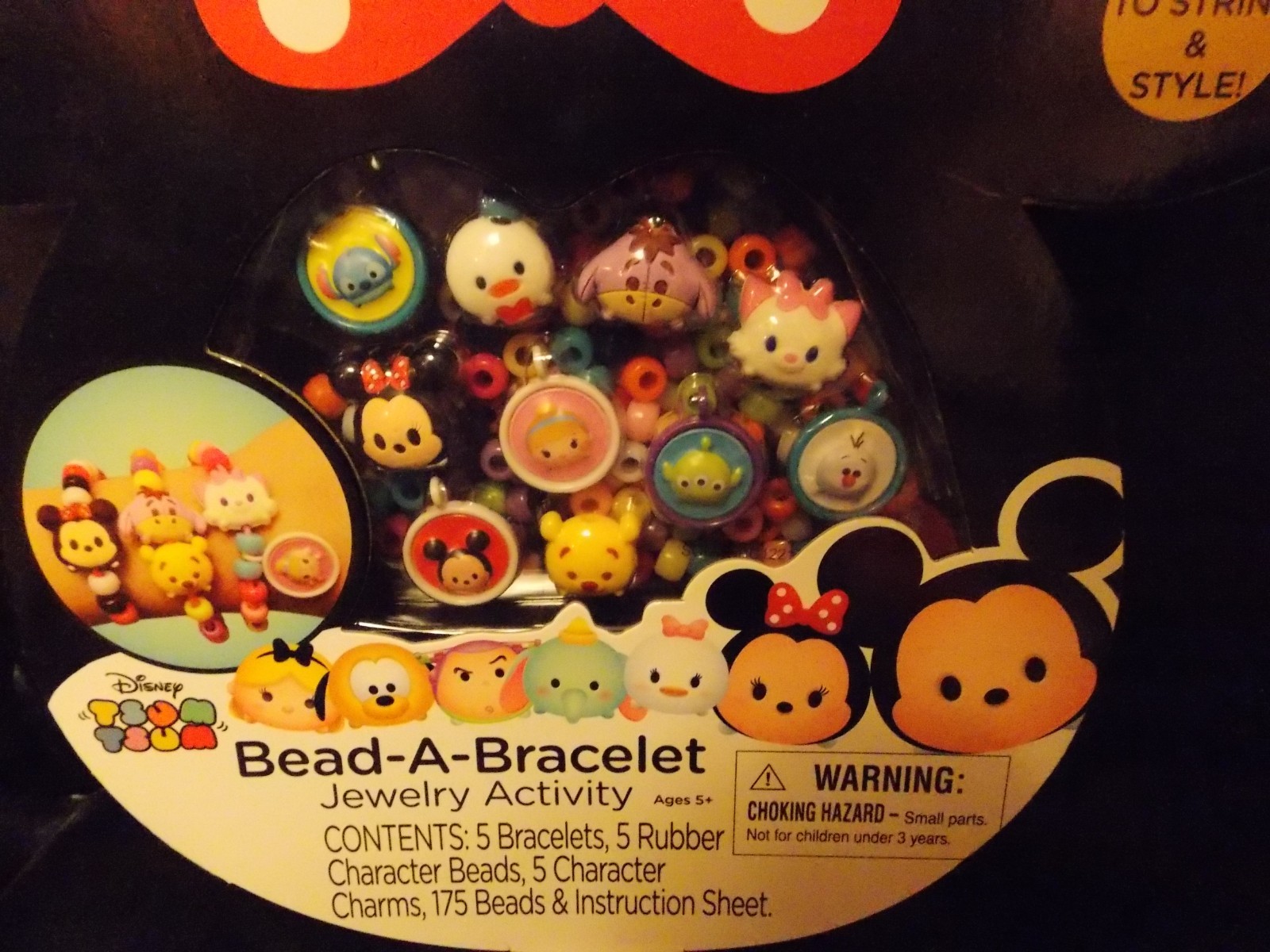 Disney TSUM TSUM Bead-A-Bracelet Jewelry Activity Set Minnie Pooh Charms **NEW**