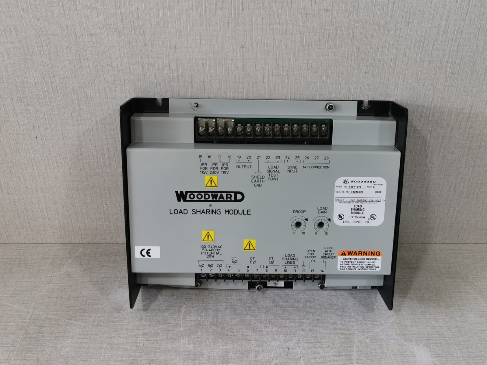 Woodward Load Sharing Module 9907-173 Rev. A | eBay