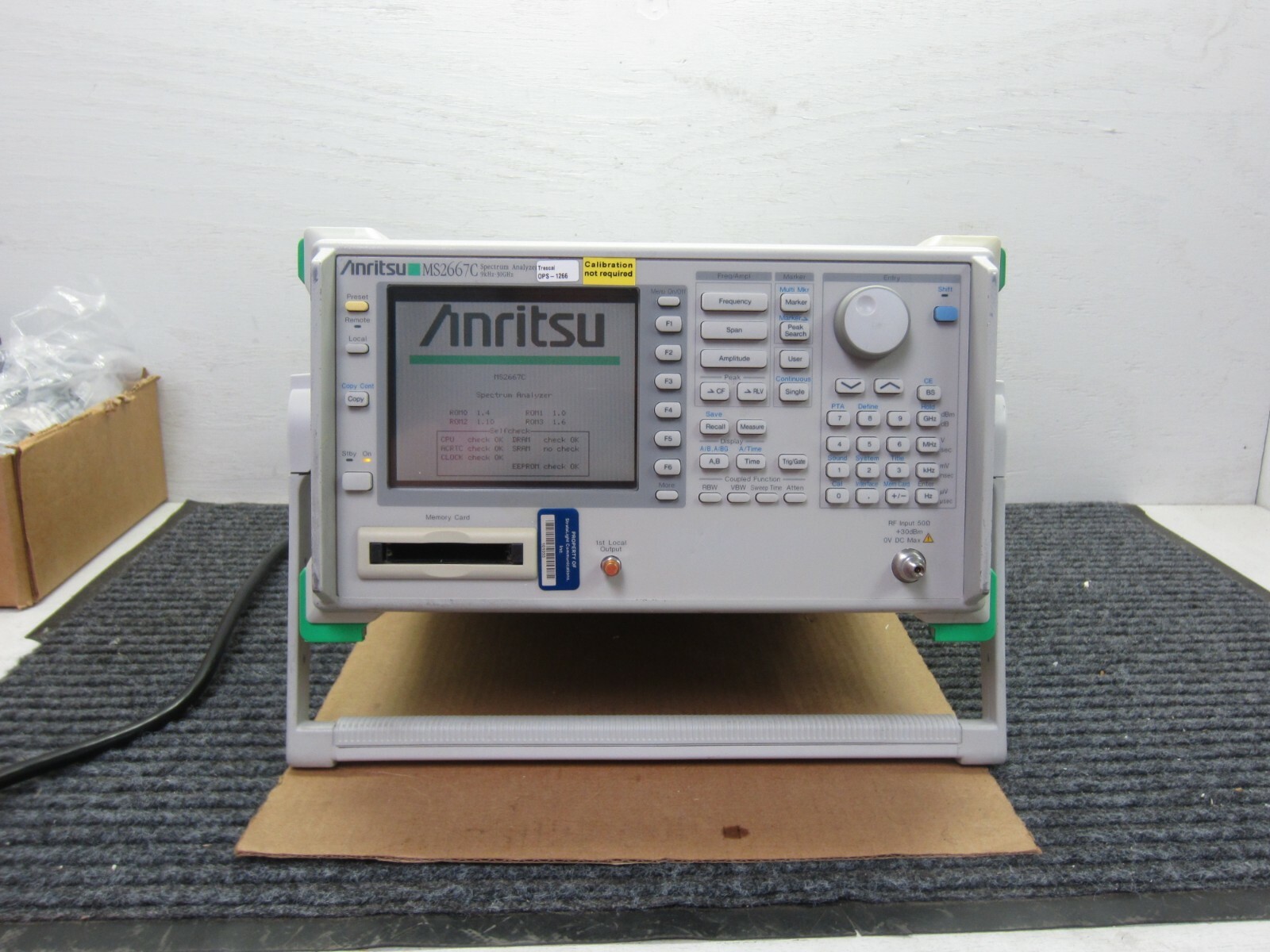 Anritsu MS2667C Spectrum Analyzer 9 kHz to 30 GHz Display is