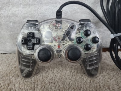 Small Mad Catz Micro Con Clear  Clear PS2 Controller #8236 Wired