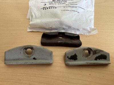 PORSCHE 911 912 65-89 Fuel Tank Hold Down Bracket GENUINE 3 PIECES USED