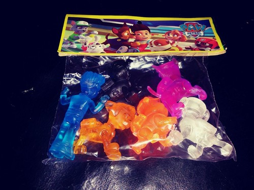 Paw Patrol Figure Set Of 6 Mexican Bootleg Toys 5 Translucid And 1 Solid
