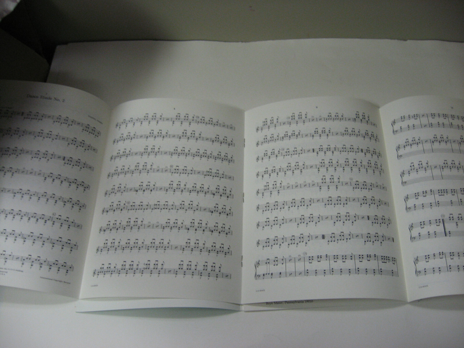 Daniel Doff Three Dance Etudes for Marimba Duo or Ensemble Sheet Music Book