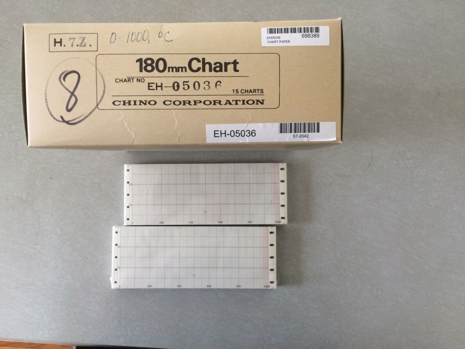 Chino Recorder chart paper…180mm…0-1000 C….Part# EH-05036 Chino Recorder chart paper…180mm…0-1000 C….Part# EH-05036