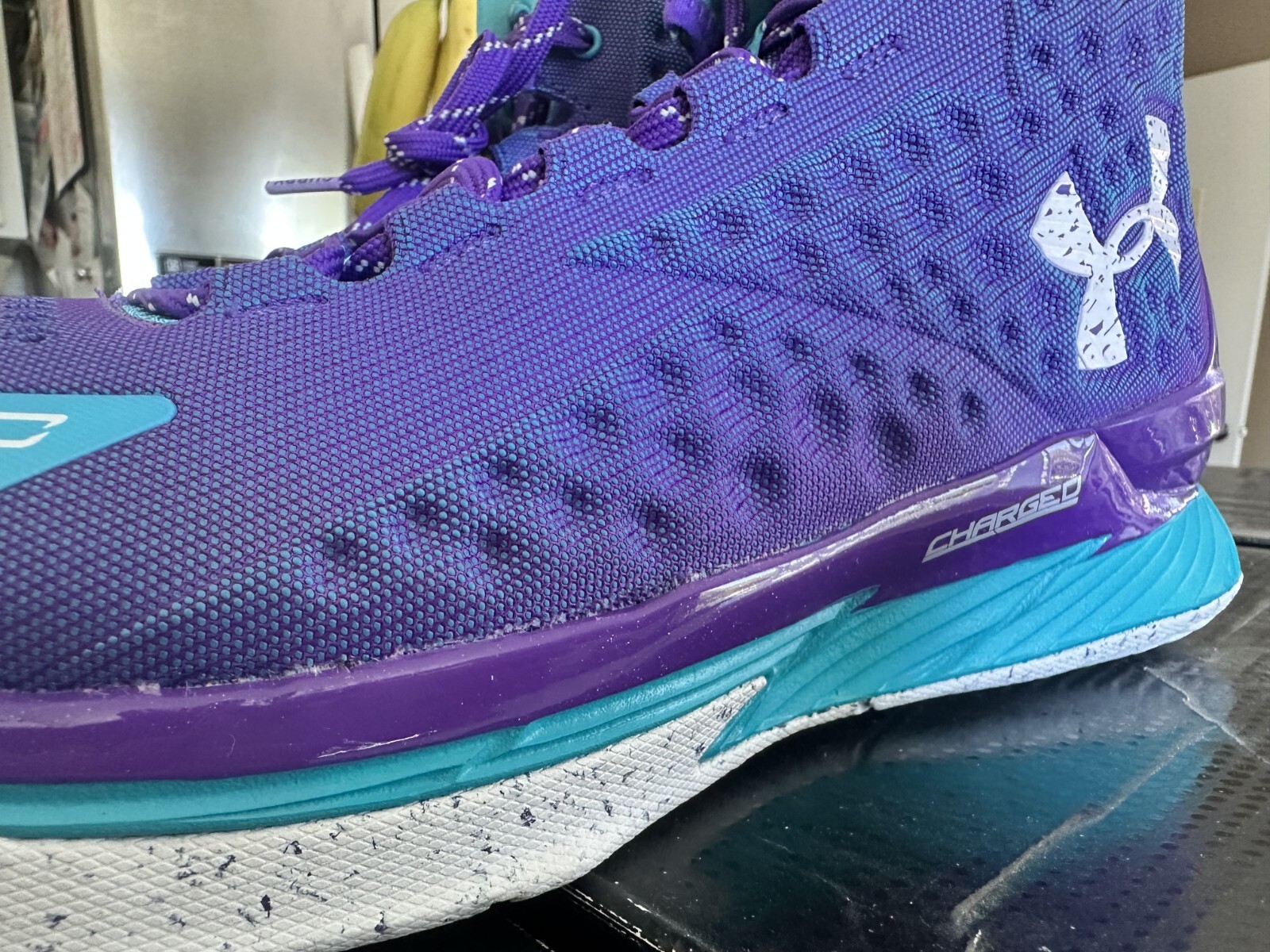Pre-owned Under Armour Curry 1 Retro 2022 Mid (size 12 ) Father To Son Basketball Shoes In Purple