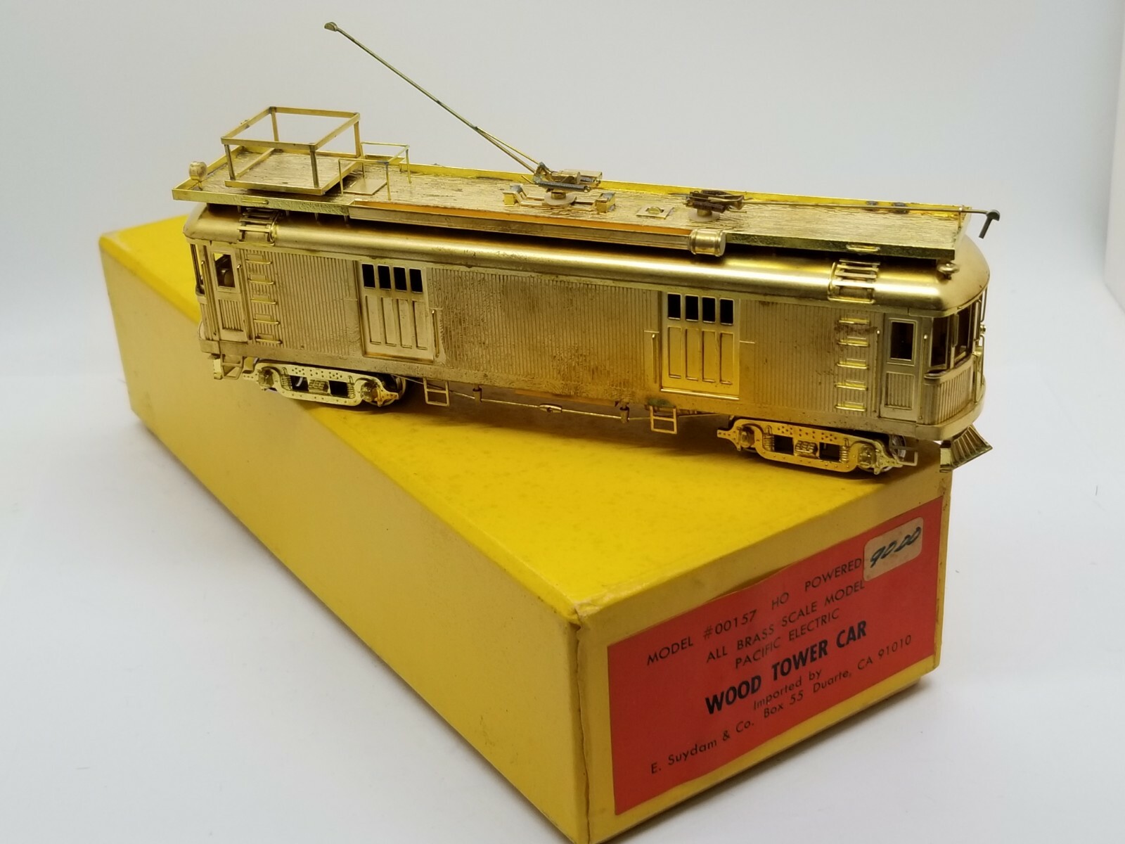 Brass HO Suydam Pacific Electric Wood Tower Car 00157 PoweredのeBay公認海外