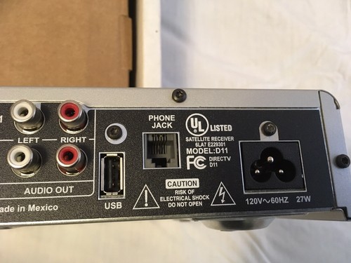 DIRECT TV Converter Receiver Box Model D11-100, Remote, No Power Cable