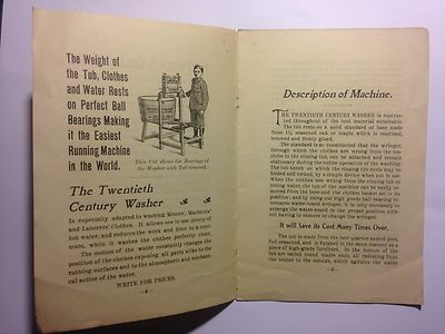 VINTAGE TWENTIETH CENTURY WASHER ADVERTISING BOOK