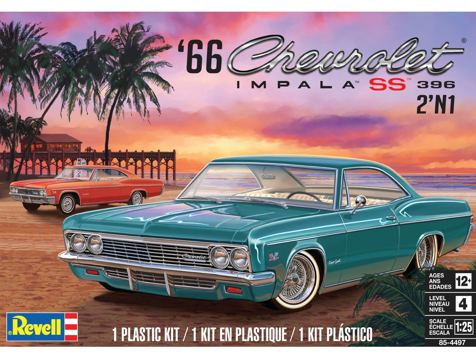 Revell Impala 他2台とおまけ付き Revell '64 Chevy Impala 2n1 Lowrider 85-2574 look Before you