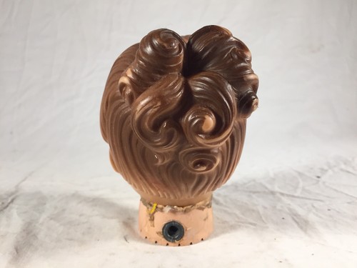 Vintage 1950’s Doll Head 4” Closing Eyes Molded Hair