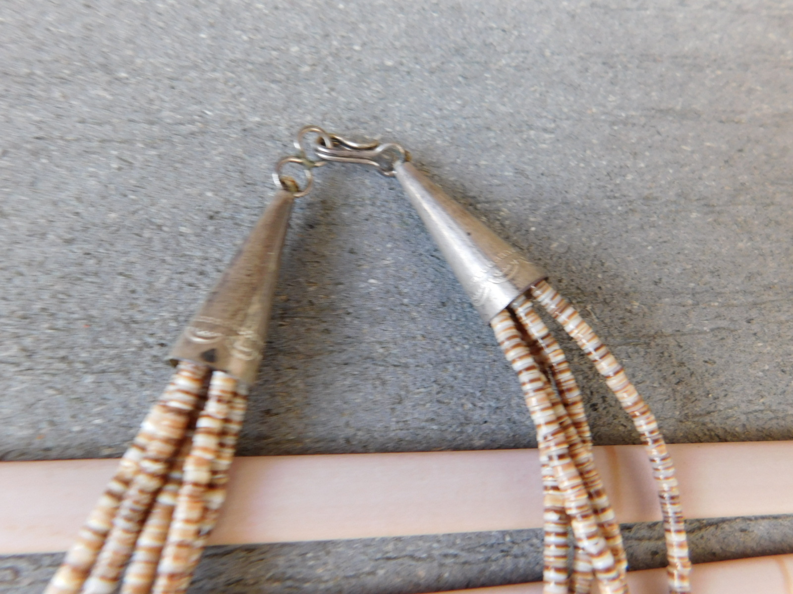 Lovely Vintage American Southwest Turquoise & Seed Bead Necklace 28