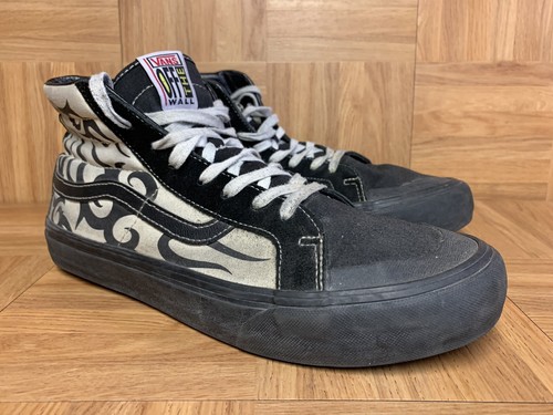 『HAMI VEN BLACK×SILVER』 RARE🔥 VANS Sk8-Hi TRIBAL Sneakers Black Gray White GUM