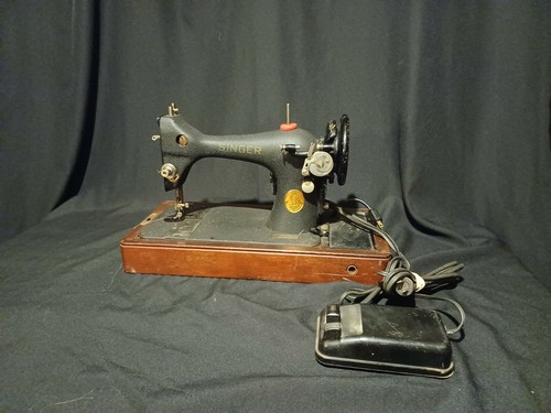 Vintage Singer Portable Sewing Machine w/ Wooden Case, pedal and more -  general for sale - by owner - craigslist