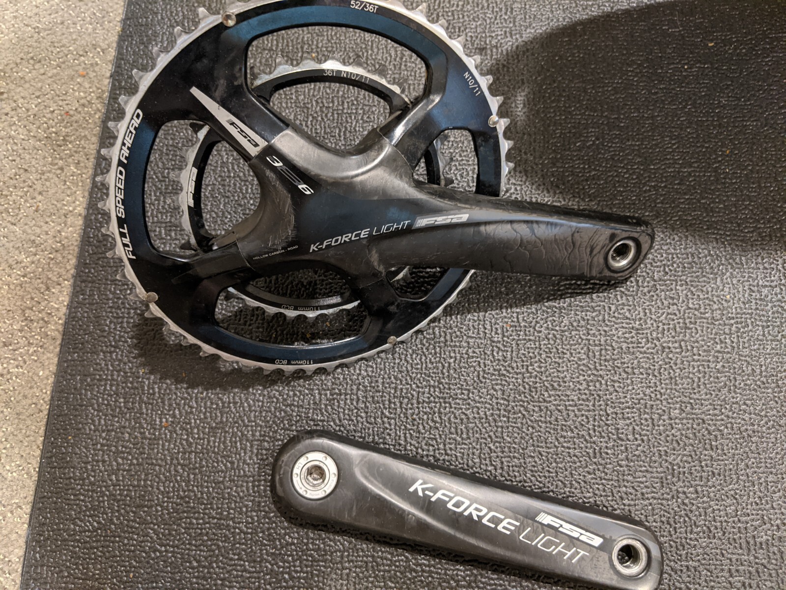 MANIVELLE/PEDALIER FSA K-FORCE LIGHT BB386 EVO 170-34x50