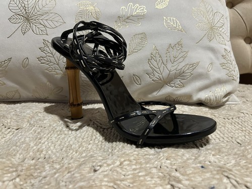 GUCCI x Tom Ford VINTAGE BAMBOO HEEL SANDALS Size 9 | eBay
