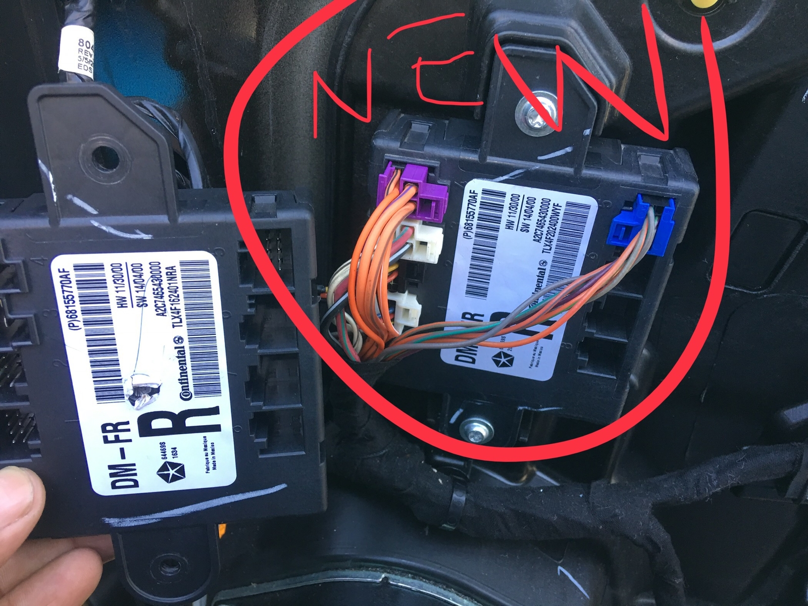 1114 CHARGER Electronic RH Passenger Right Door Control Module