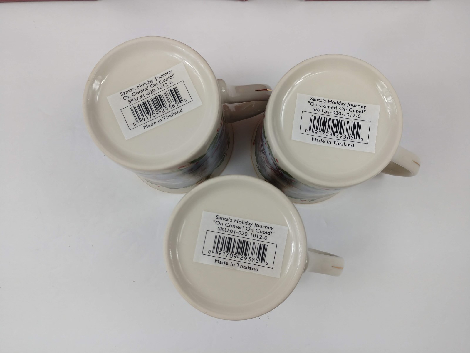 Lenox Fine Porcelain Santa's Holiday Journey On Cupid On Comet Mug Cup Gold Trim