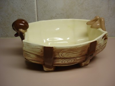 Twin Winton Hillbilly Clem Pretzel Bowl Brown Hair Perfect Condition