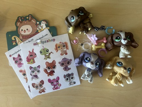 4x Mini Pet Shop LPS Cocker Spaniel Set 748 960 156 1209