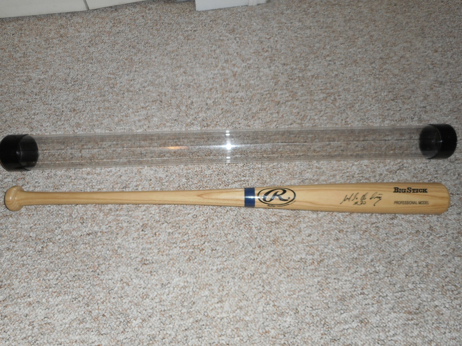 Magglio Ordonez Detroit Tigers Autographed Rawlings Big Stick Baseball Bat 34