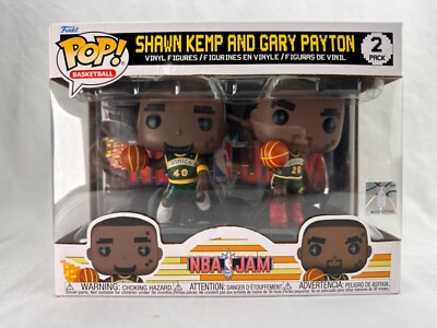 Funko POP! NBA Jam 8-Bit Basketball - Shawn Kemp Gary Payton Seattle Sonics 2 PK