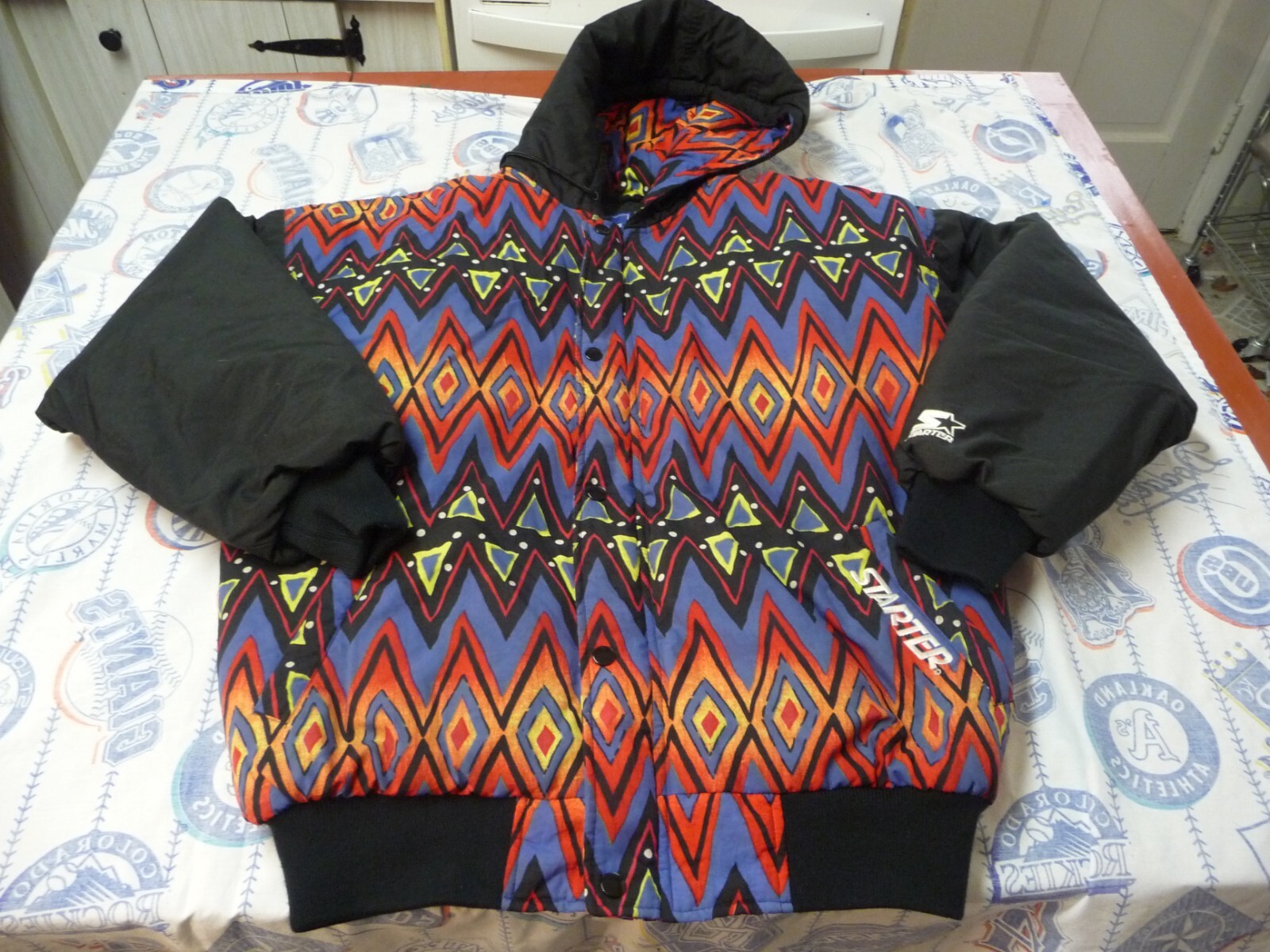 Vintage 90's Starter DJ Jazzy Jeff Fresh Prince Aztec Jacket