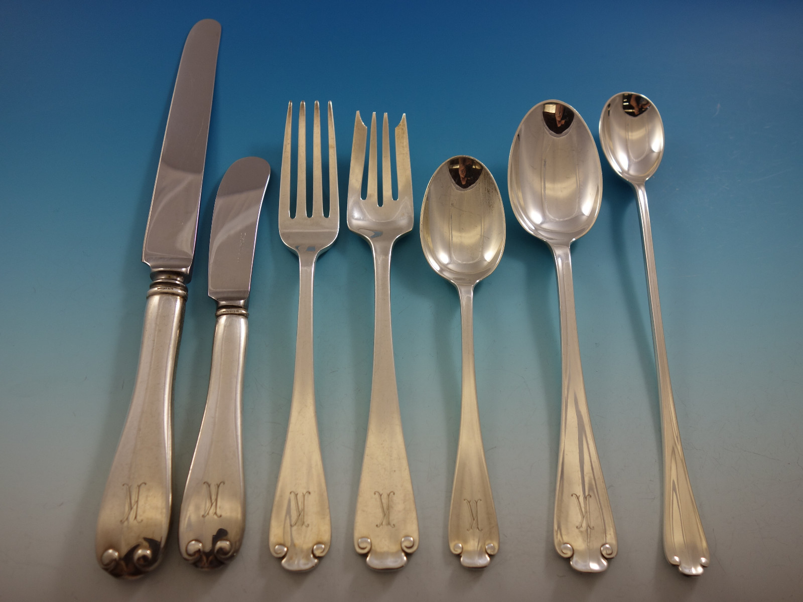 Flemish by Tiffany & Co Sterling Silver Flatware Set 12 Service 91 PC