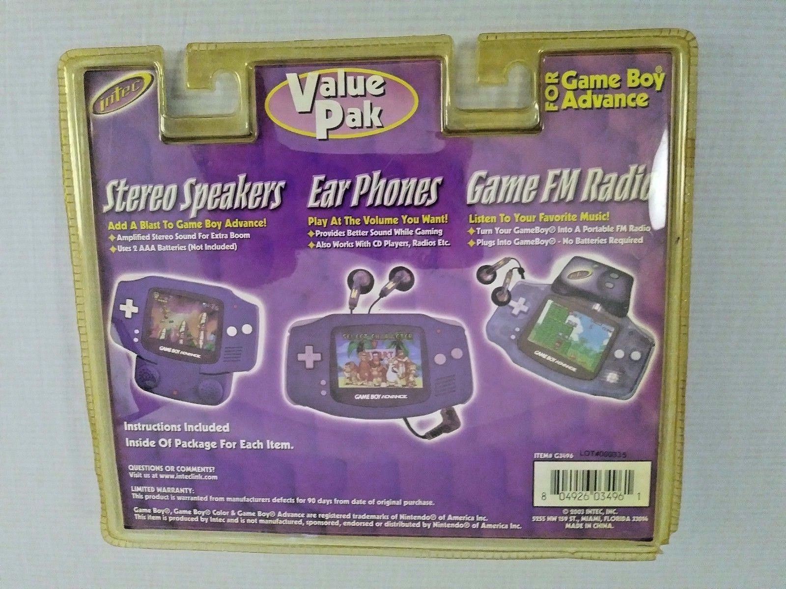 Intec Nintendo game Boy Advance Stereo Speakers FM Radio Ear phones eBay