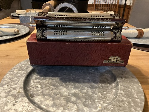 hd【used】HOHNER VINETA No4 ハーモニカ Hohner Vineta No 4 Chord Harmonica with Box Made In Germany