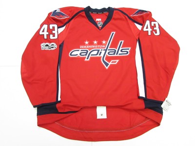 TOM WILSON WASHINGTON CAPITALS HOME 100th ANNIVERSARY REEBOK EDGE 2.0 JERSEY 58+