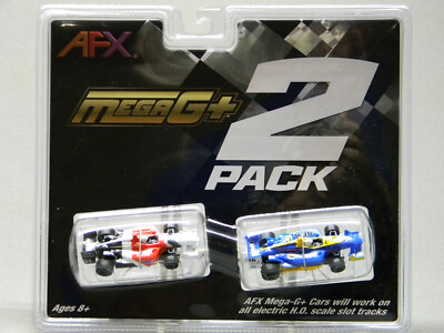 AFX (TOMY) HO SLOTCAR MEGA G+ FORMULA SLOT CAR 2 PACK ho scale 1/87 AFX22017 NEW