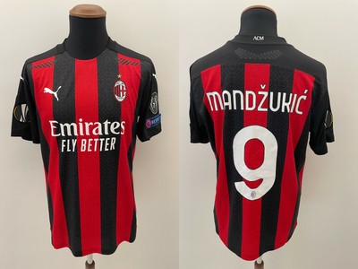 Mandzukic Milan Maglia Preparata Europa League 2020 2021 Match Worn Shirt 