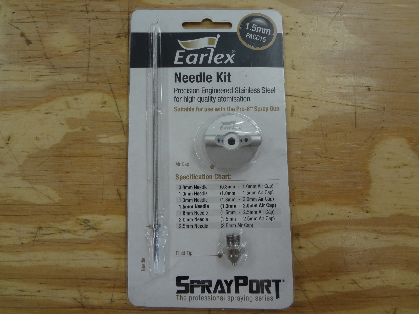 Earlex 1.5mm Needle with Fluid Tip and Nozzle, PACC15 (S22)