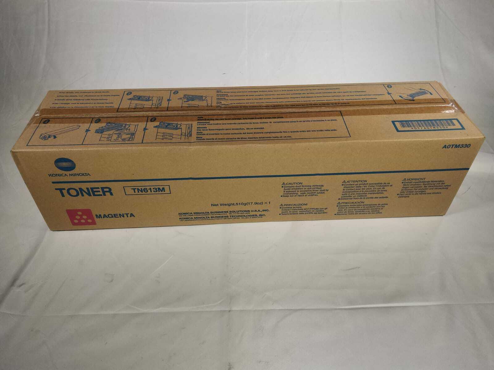 Genuine Konica Minolta TN613M Magenta Toner Cartridge Bizhub C452 C552 Genuine Konica Minolta TN613M Magenta Toner Cartridge Bizhub C452 C552