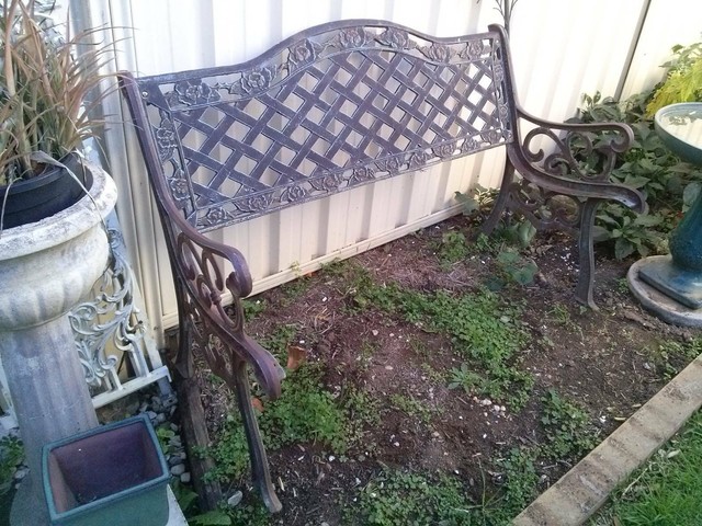 Wrought Iron Garden Bench Ends and Back | Lounging & Relaxing Furniture